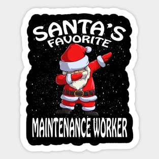 Santas Favorite Maintenance Worker Christmas Sticker